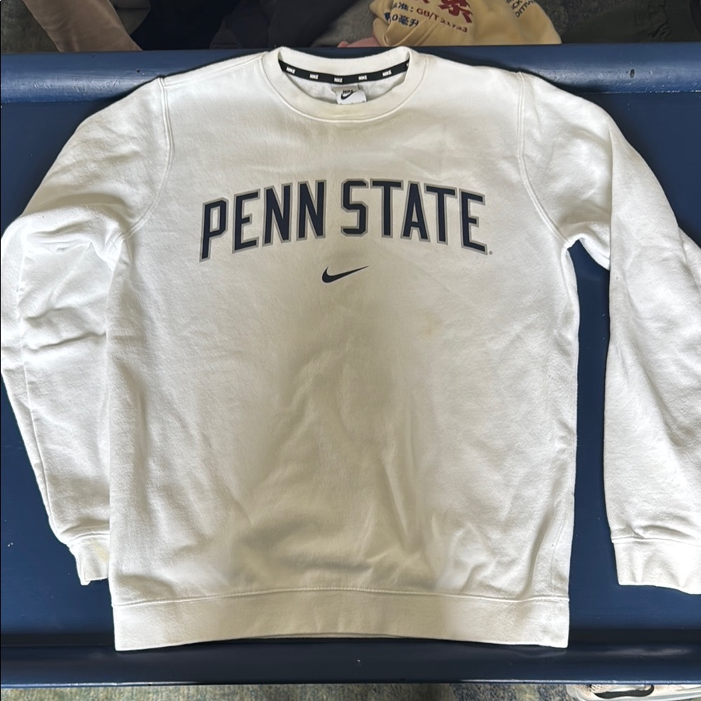 Nike White Penn State Crewneck